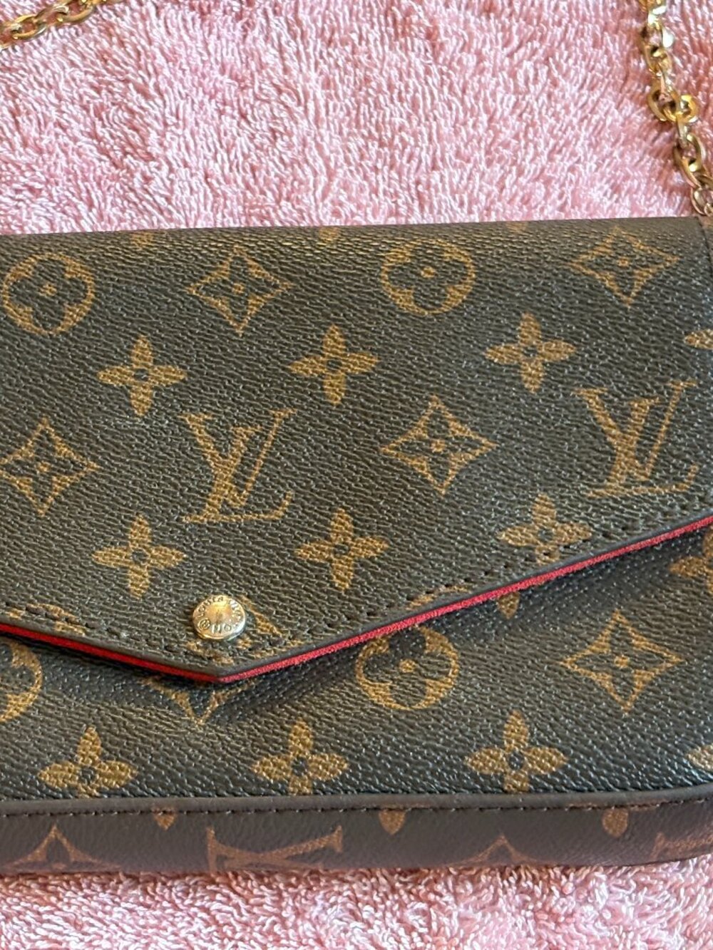 Louis Vuitton-Women-Chain Shoulder Brown Monogram-070117-Bag.Made in France.